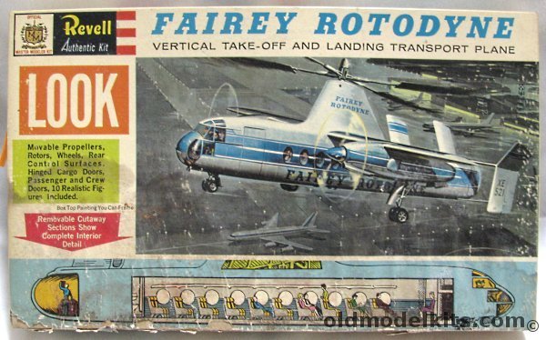 Revell 1/78 Fairey Rotodyne Cutaway Model with Full Interior, H185-198 plastic model kit